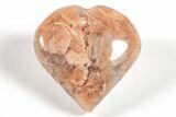 1.6" Polished Peach Moonstone Hearts - Photo 2